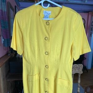 Debra Martin Professional Looking Yellow Dress Size 10